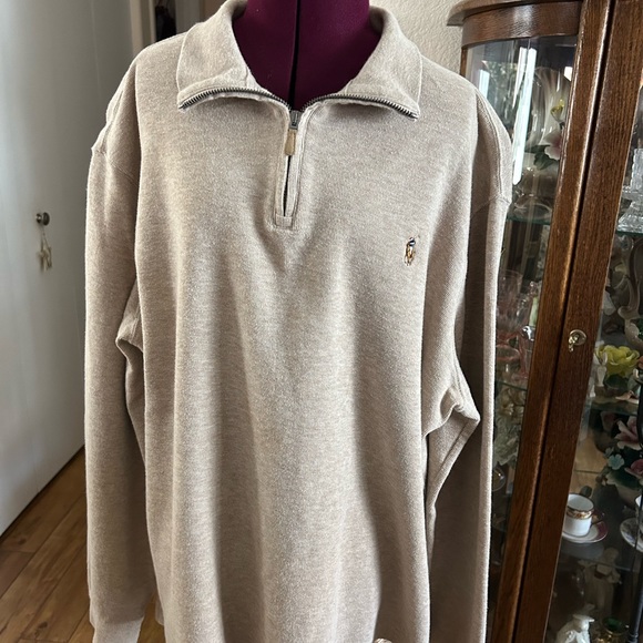 Men’s Polo Ralph Lauren Pull Over Jacket With 1/4 Zippered Neckline - Picture 3 of 5